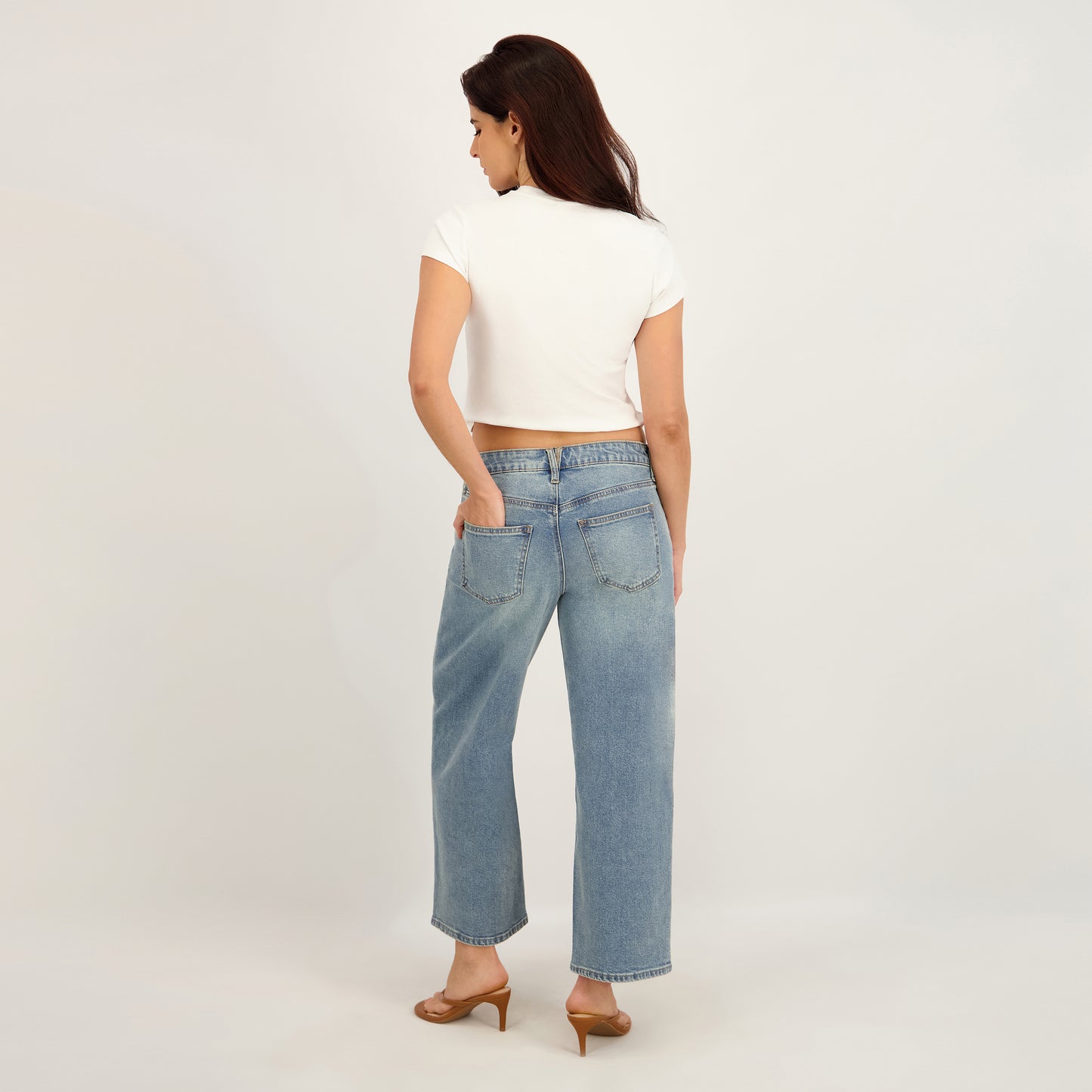 Project Indigo Women's Low Rise Barrel Boyfriend Jean