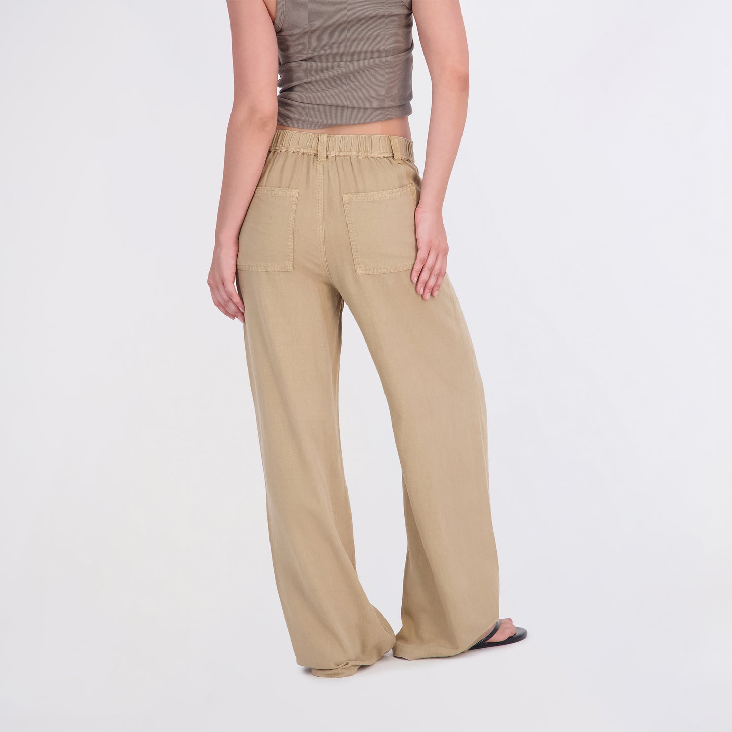 State of Indigo Women's Back Elastic Linen Pants