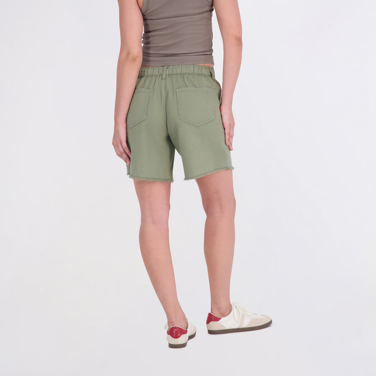 State of Indigo Women's Back Elastic Tie Waist Shorts