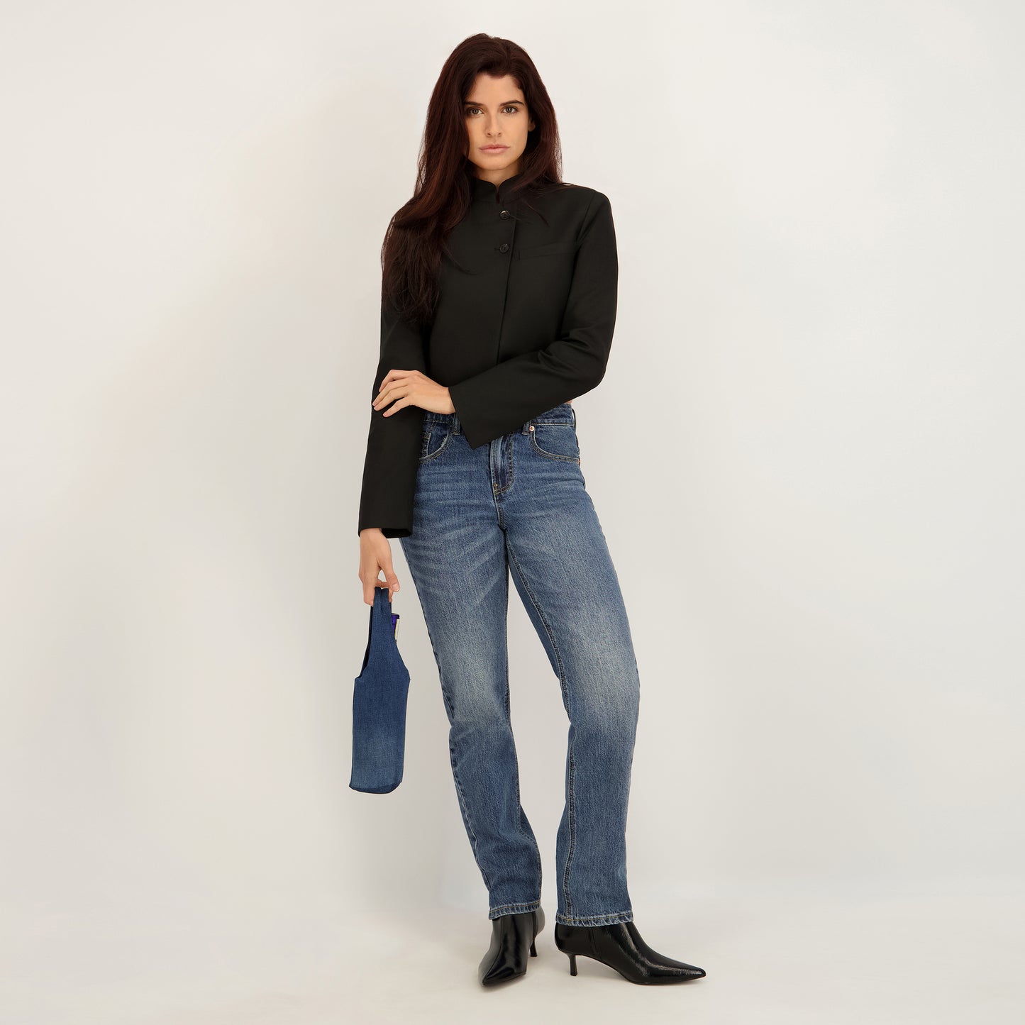 Project Green Label Denim Wine Bag