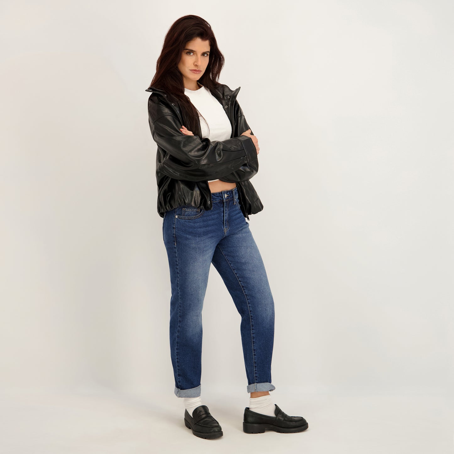 Project Indigo Women's Mid Rise Boyfriend Jean