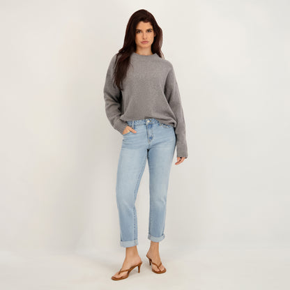 Project Indigo Women's Mid Rise Boyfriend Jean