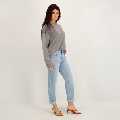 Project Indigo Women's Mid Rise Boyfriend Jean