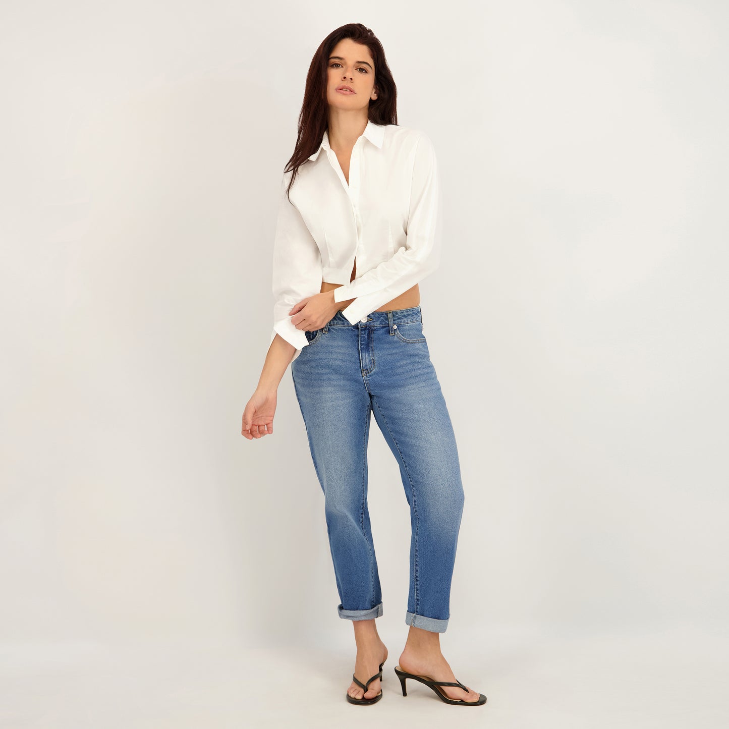 Project Indigo Women's Mid Rise Boyfriend Jean