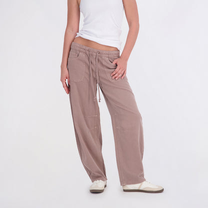 Project Indigo Women's Elastic Waist Barrel Pant