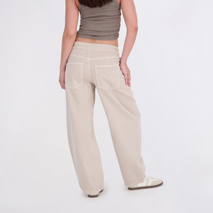 Project Indigo Women's Elastic Waist Barrel Pant