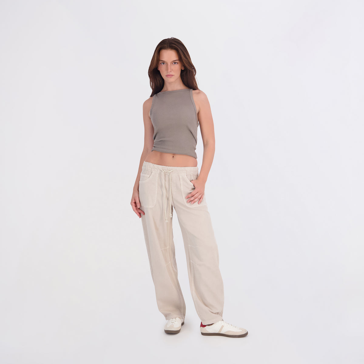 Project Indigo Women's Elastic Waist Barrel Pant