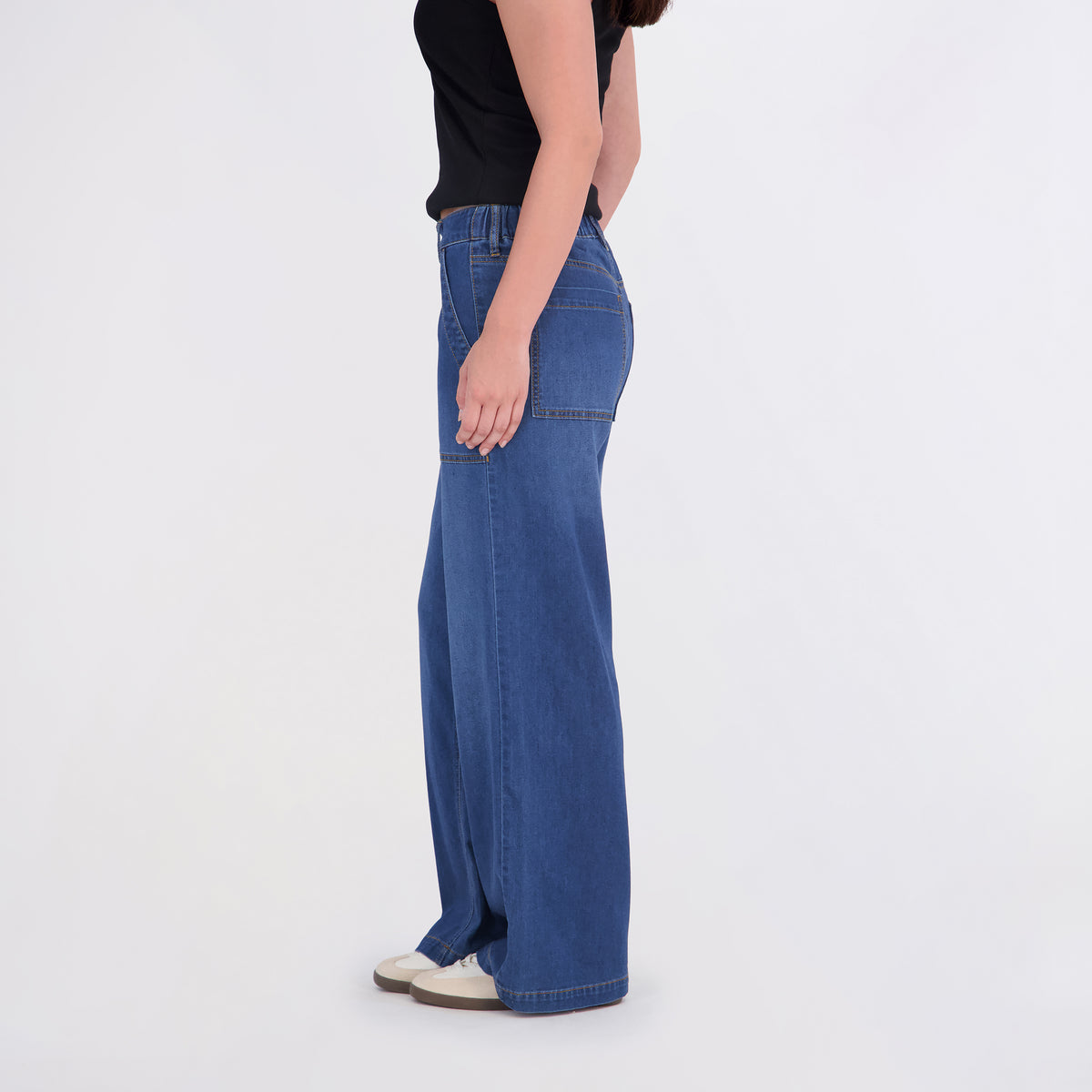 Project Indigo Women's Porkchop Pocket Back Elastic Trouser