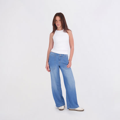 Project Indigo Women's Porkchop Pocket Back Elastic Trouser