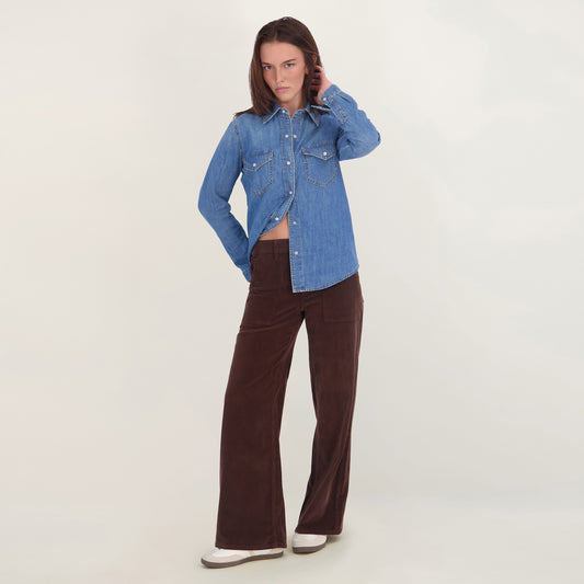 Project Indigo Women's Color Corduroy Drapey Trouser