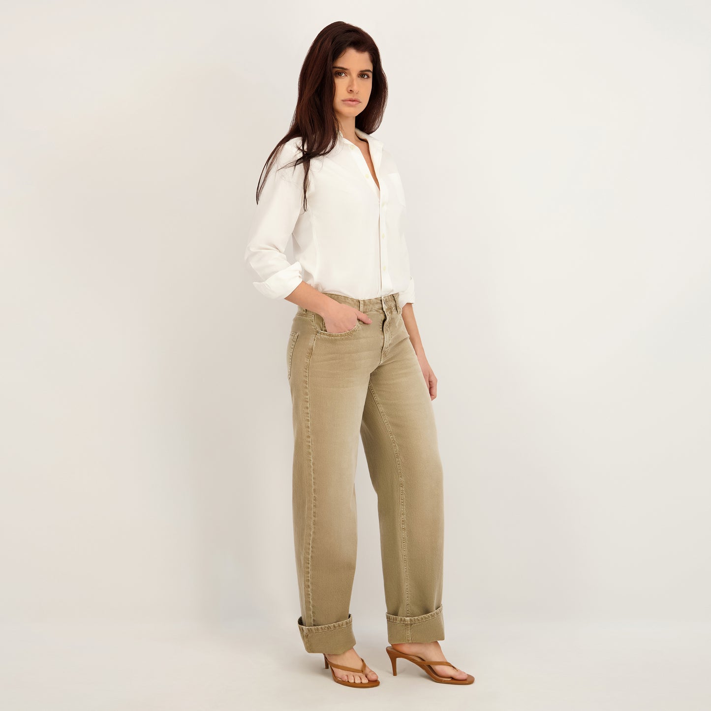 State of Indigo Women's Mid-Rise Straight Leg Cuffed Jean