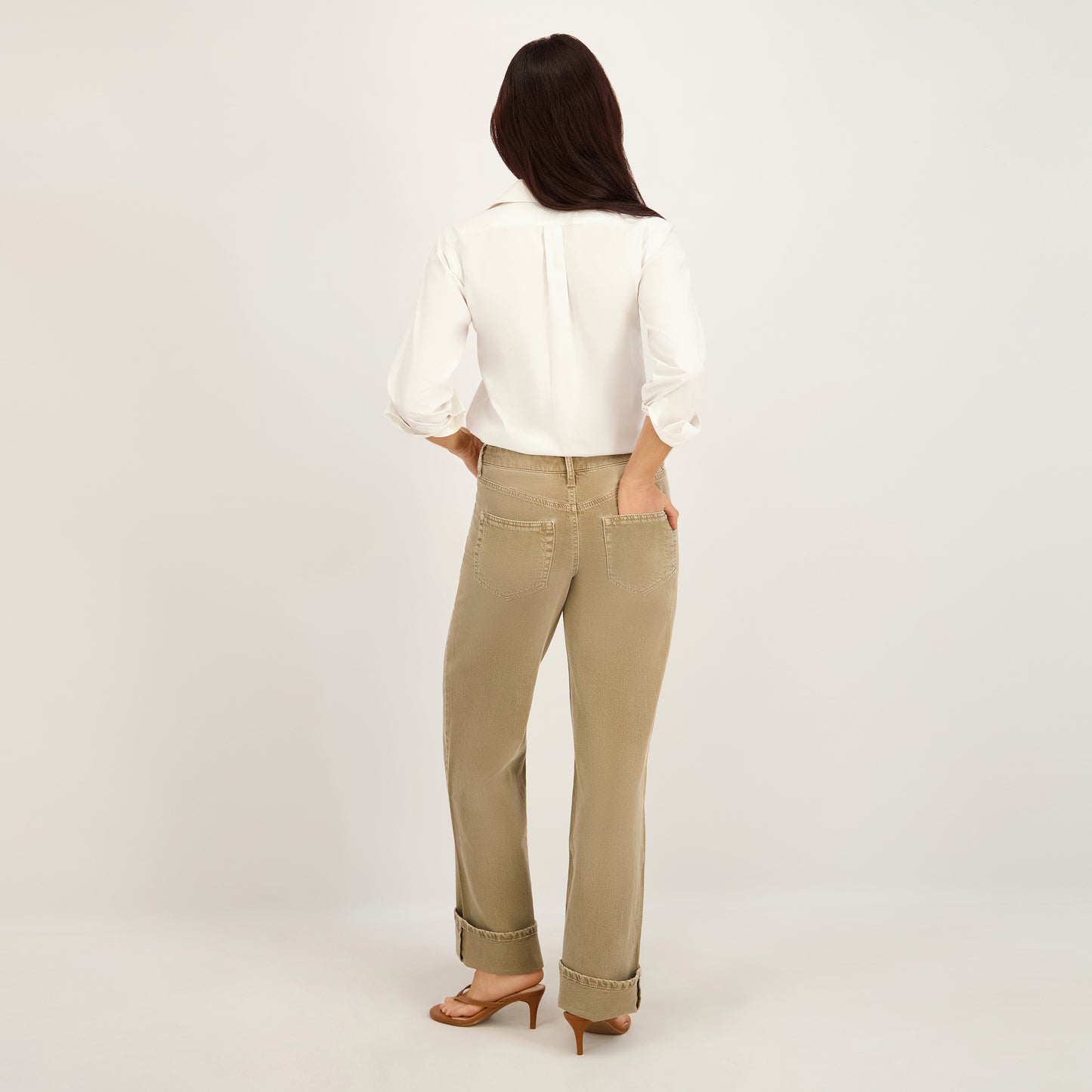 State of Indigo Women's Mid-Rise Straight Leg Cuffed Jean
