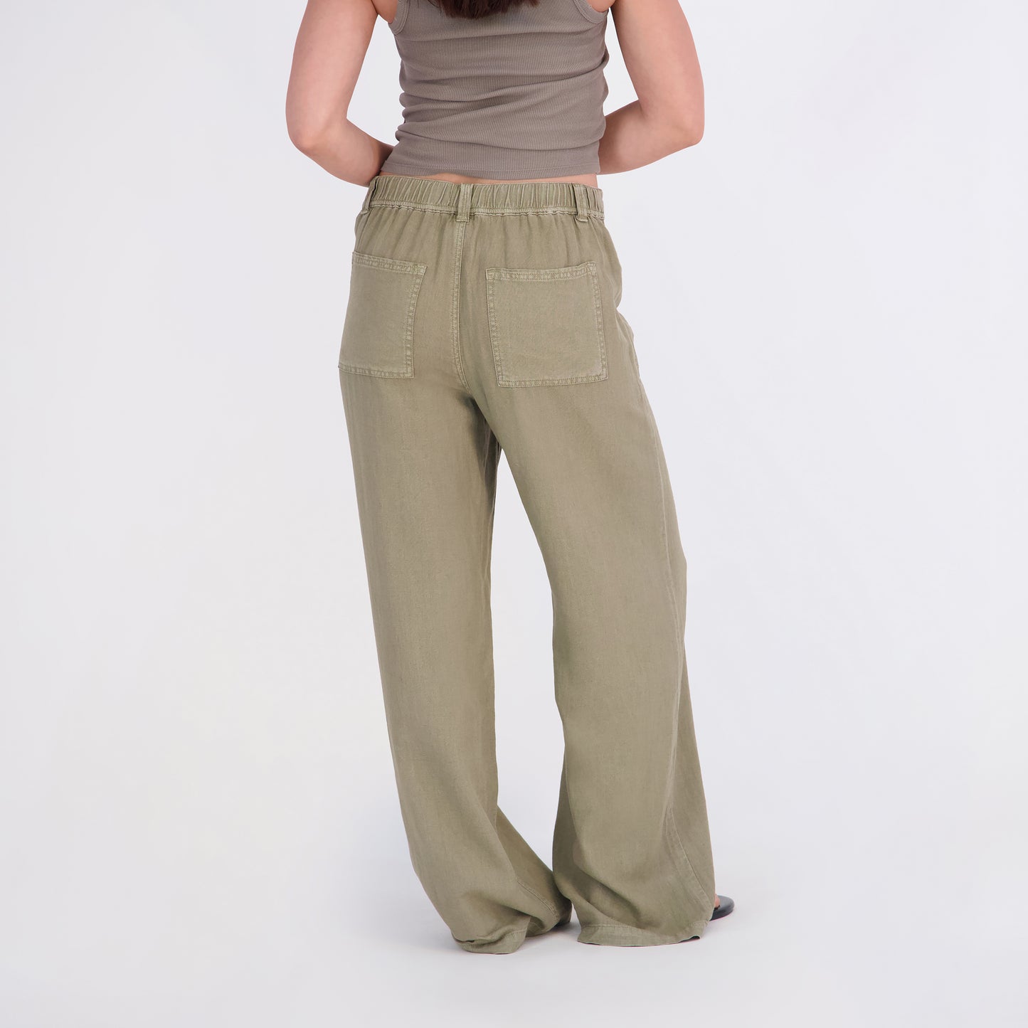 State of Indigo Women's Back Elastic Linen Pants