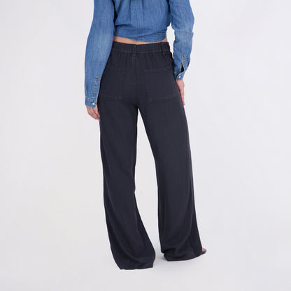 State of Indigo Women's Back Elastic Linen Pants