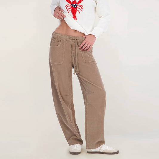 Project Indigo Women's Corduroy Barrel Jeans