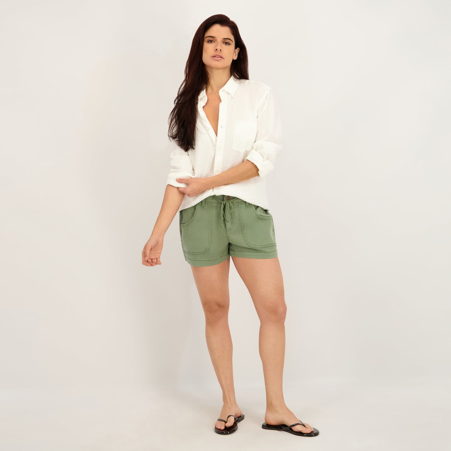 Project Indigo Women's Mid Rise Tencil Short