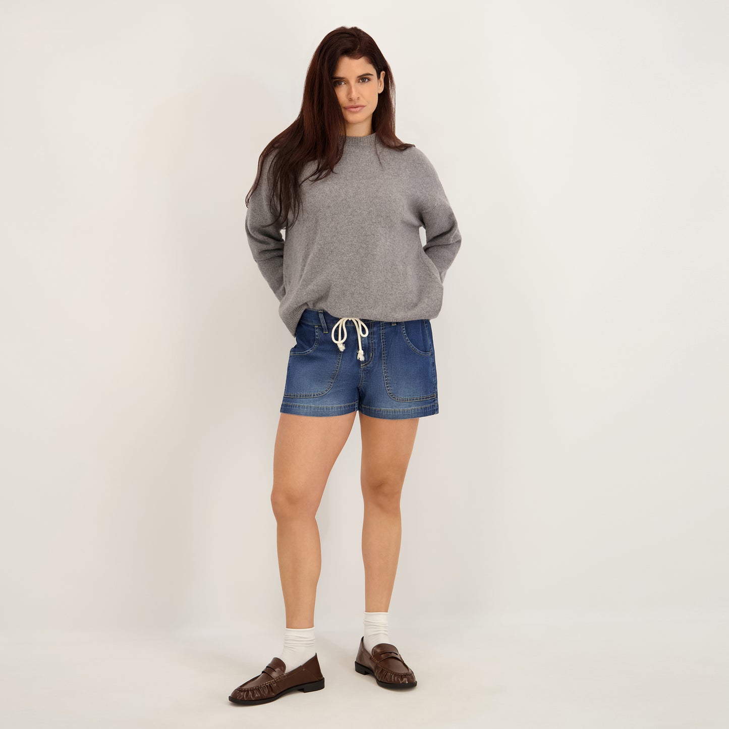 Project Indigo Women's Mid Rise Tencil Short