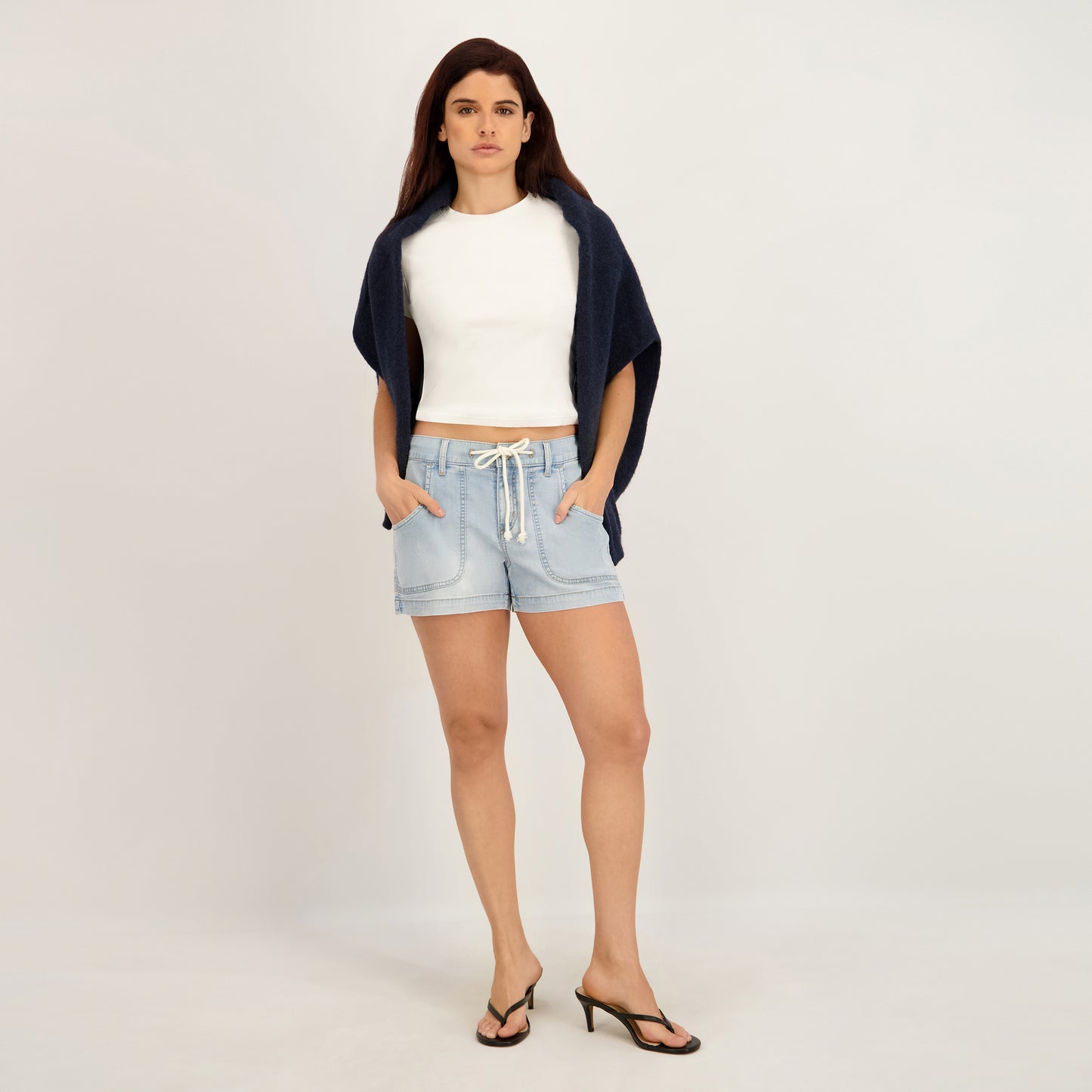 Project Indigo Women's Mid Rise Tencil Short