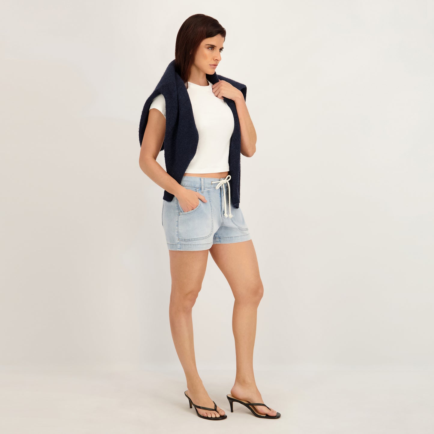 Project Indigo Women's Mid Rise Tencil Short