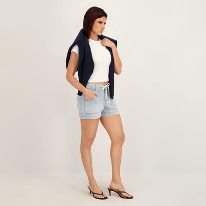 Project Indigo Women's Mid Rise Tencil Short