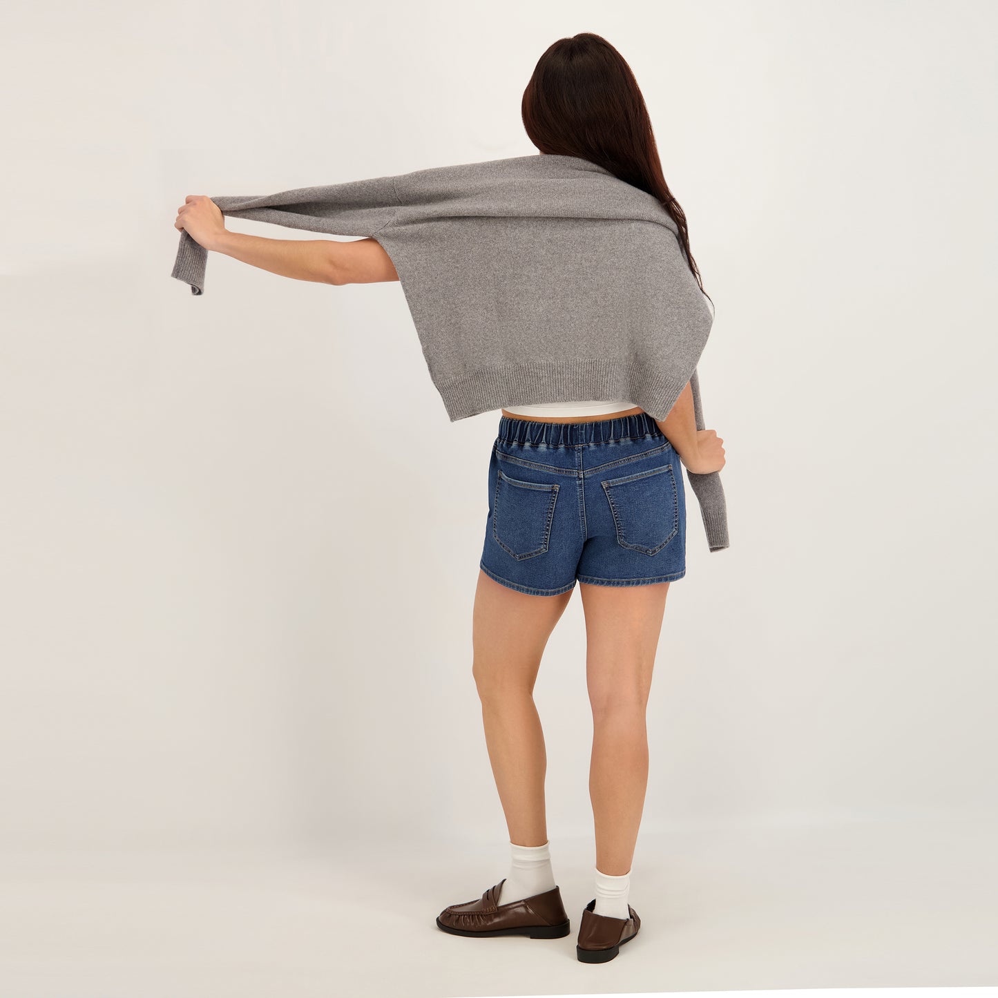 Project Indigo Women's Mid Rise Knit Shortie Short