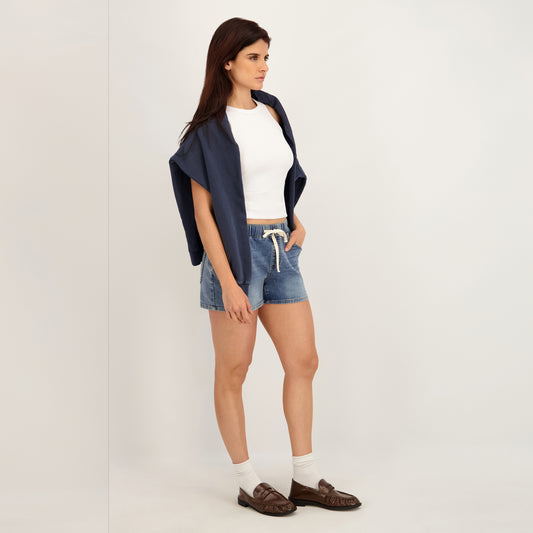 Project Indigo Women's Mid Rise Knit Short