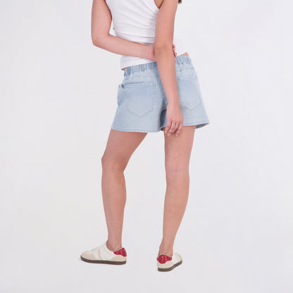 State of Indigo Women's Mid-Rise Knit Striped Short