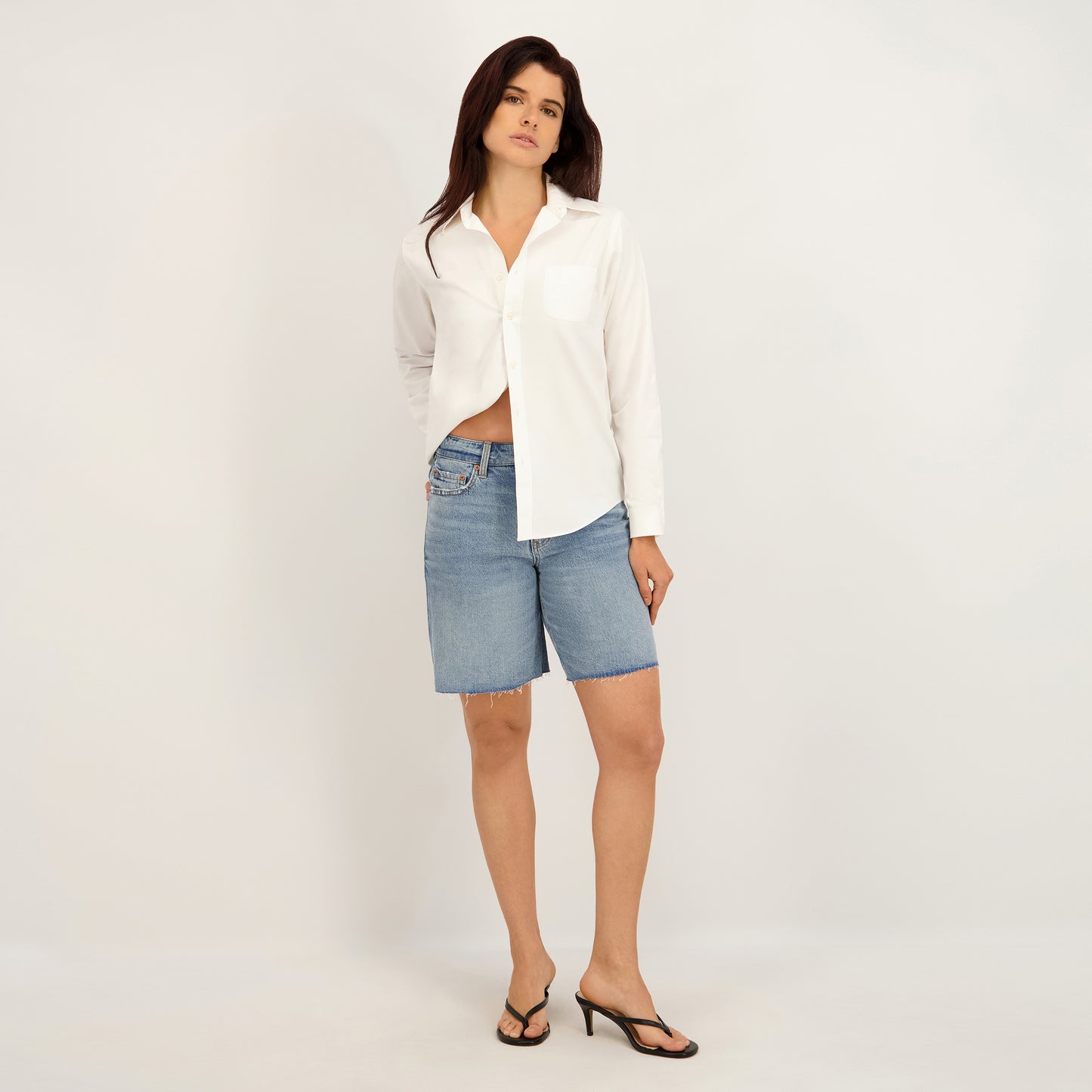 State of Indigo Women's Mid-Rise 7" Denim Bermuda Short