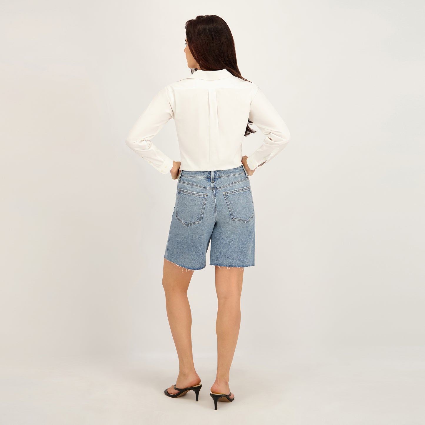 State of Indigo Women's Mid-Rise 7" Denim Bermuda Short
