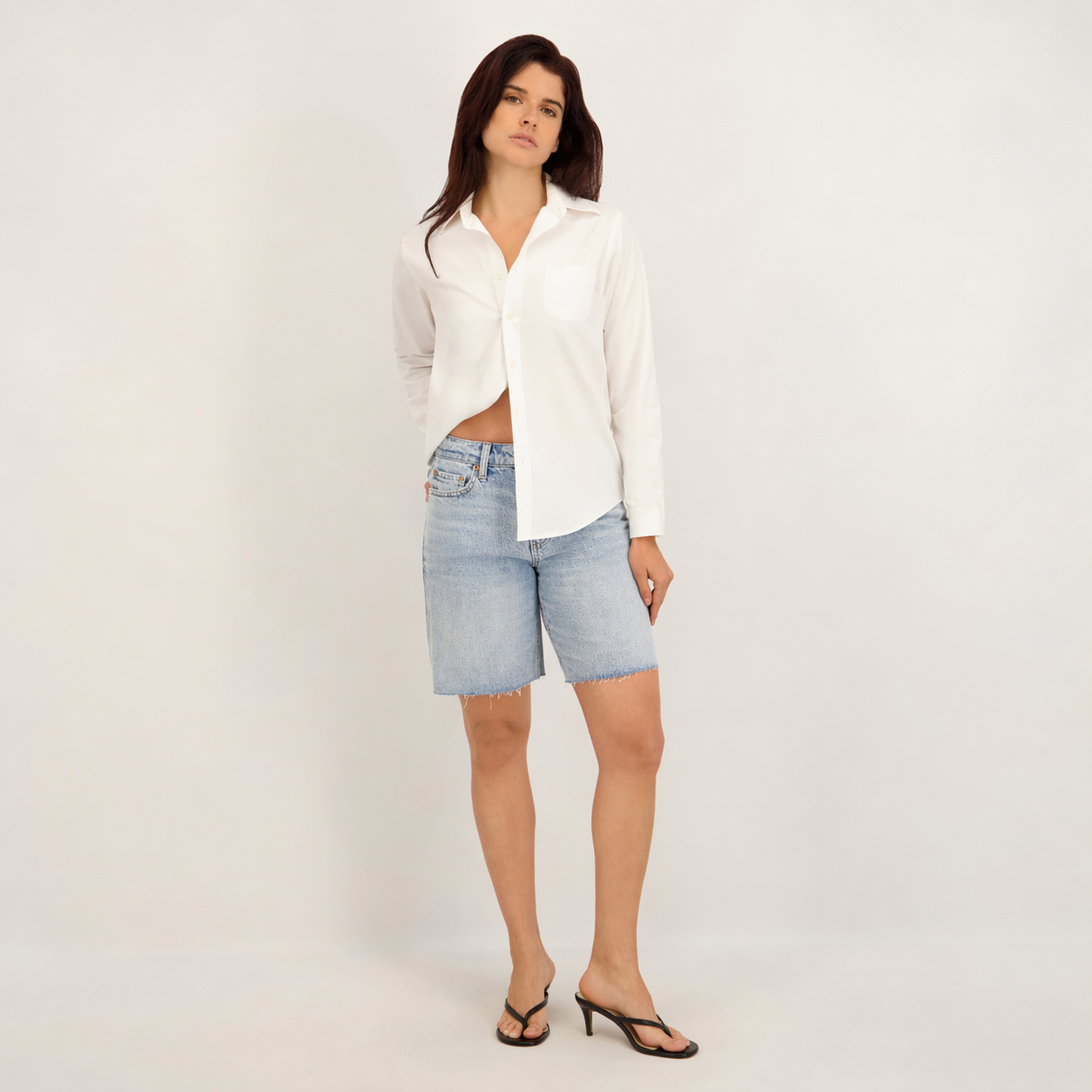 State of Indigo Women's Mid-Rise 7" Denim Bermuda Short