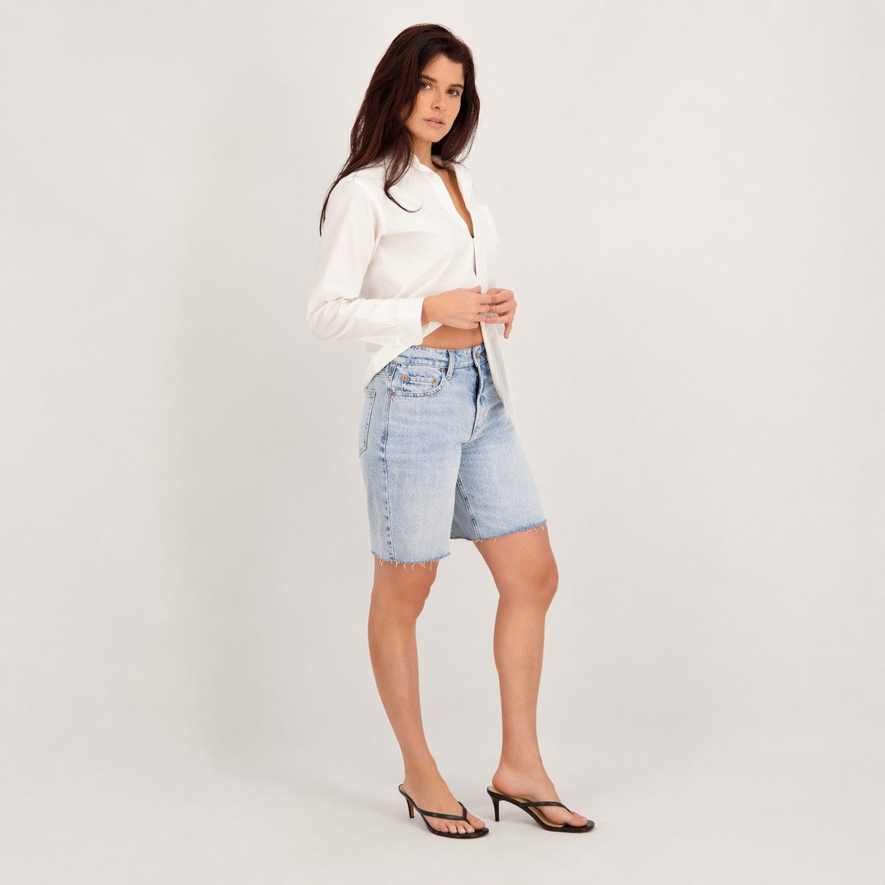 State of Indigo Women's Mid-Rise 7" Denim Bermuda Short