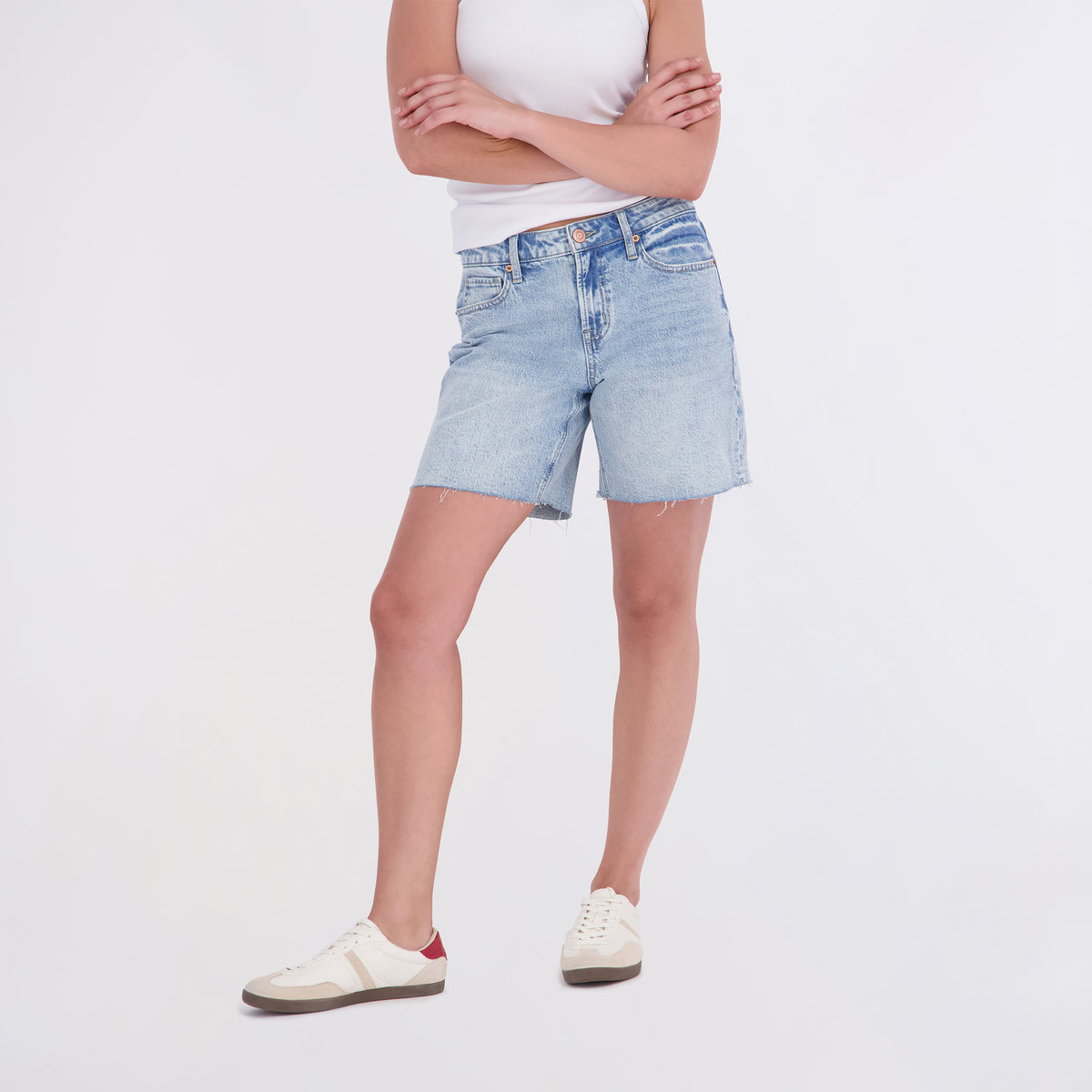 State of Indigo Women's Mid-Rise 7" Denim Bermuda Short