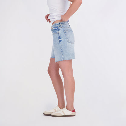 State of Indigo Women's Mid-Rise 7" Denim Bermuda Short