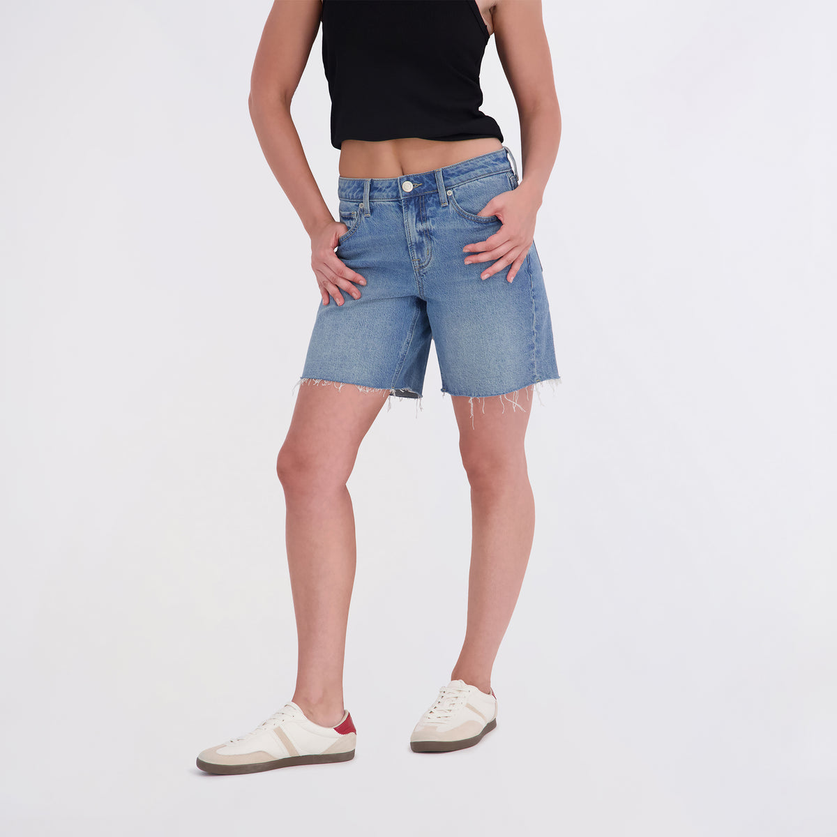 State of Indigo Women's Mid-Rise 7" Denim Bermuda Short