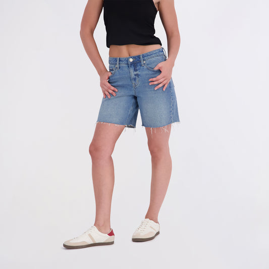State of Indigo Women's Mid-Rise 7" Denim Bermuda Short