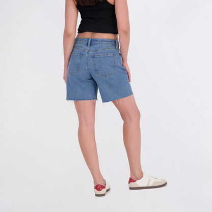State of Indigo Women's Mid-Rise 7" Denim Bermuda Short