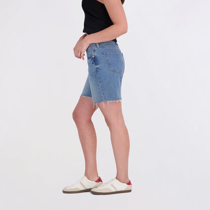 State of Indigo Women's Mid-Rise 7" Denim Bermuda Short