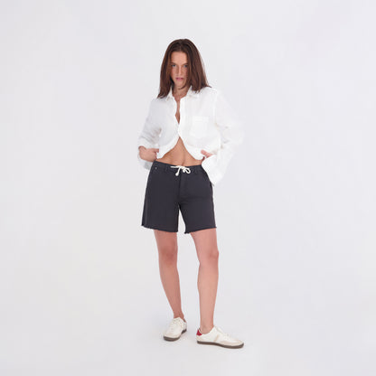 State of Indigo Women's Back Elastic Tie Waist Shorts