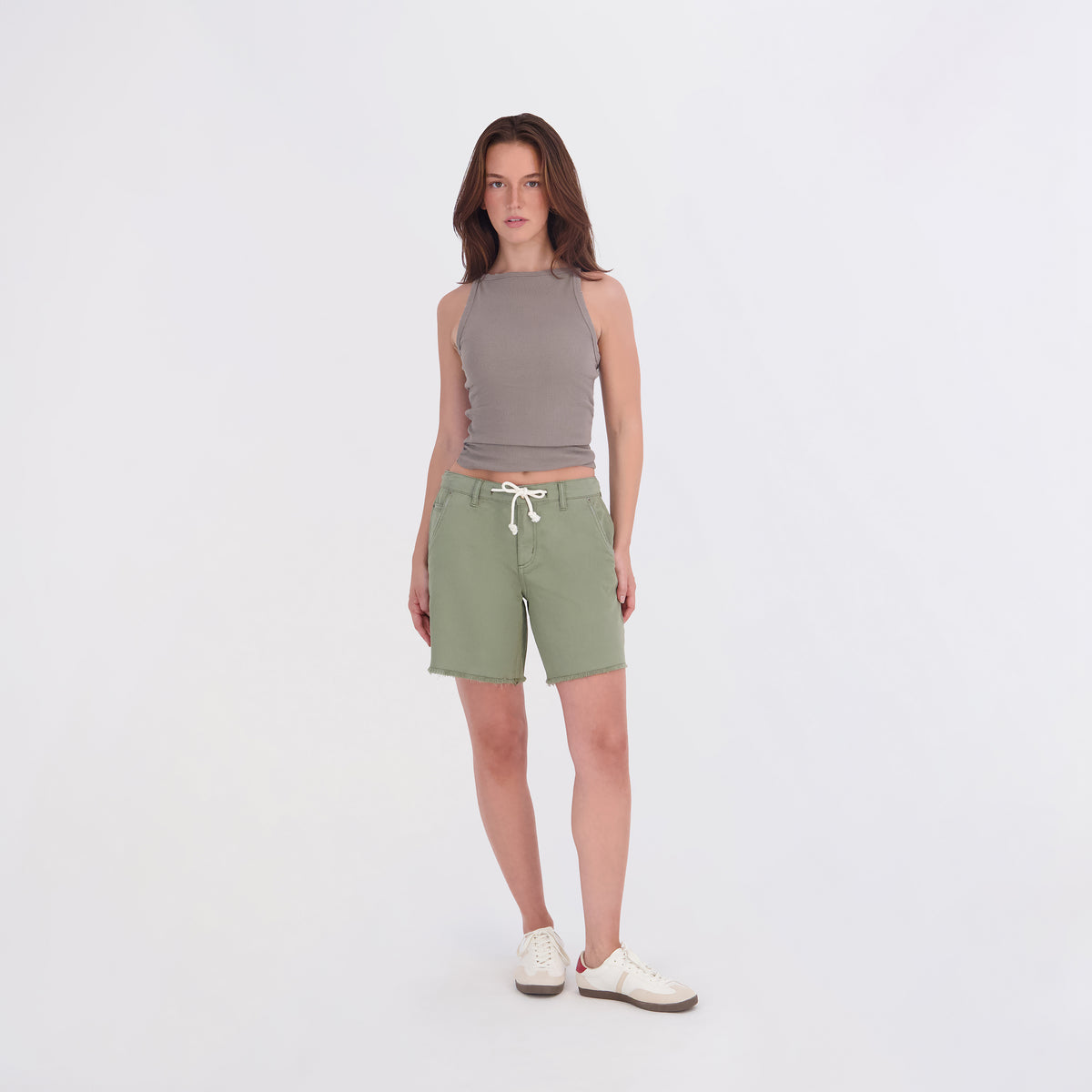 State of Indigo Women's Back Elastic Tie Waist Shorts