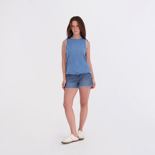State of Indigo Women's Sleeveless Denim Top