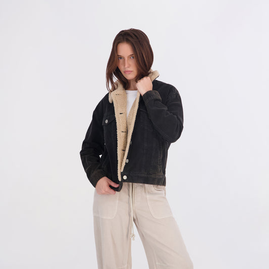 Project Indigo Women's Corduroy Sherpa Jacket
