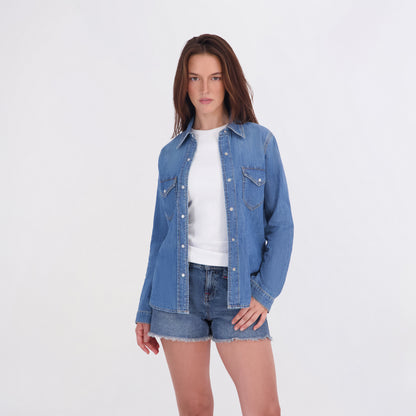 State of Indigo Women's Denim Button Down