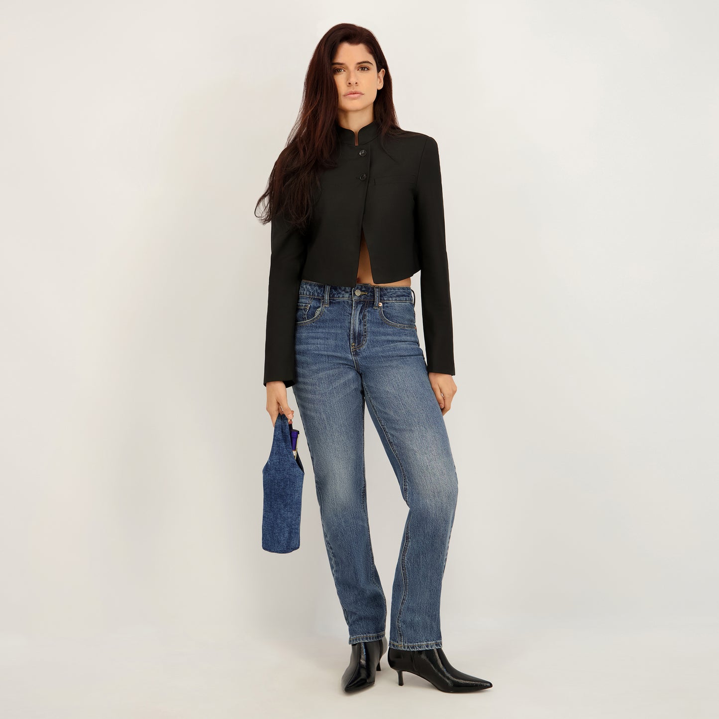 Project Green Label Denim Wine Bag