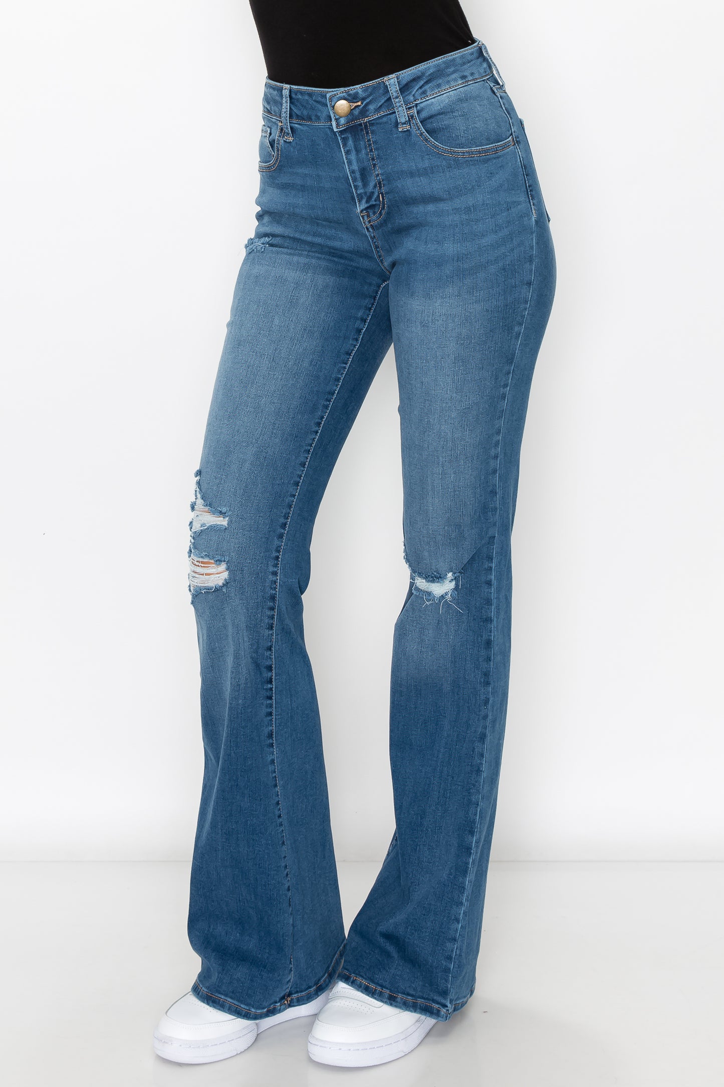 Project Green Label Women's Destructed Flare Jean